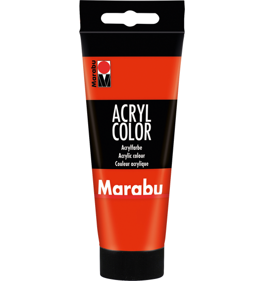 Marabu Acrylfarbe, Acryl color, zinnoberrot, 100 ml